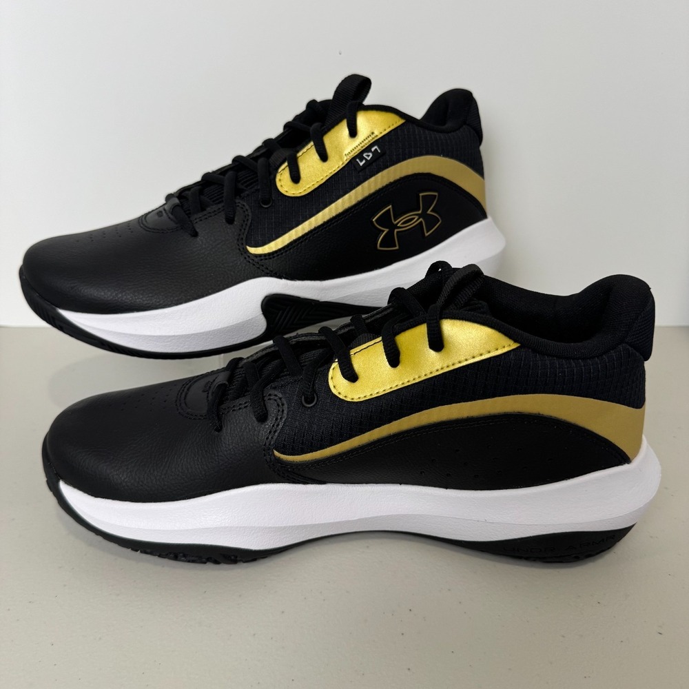 Under Armour Men 11 Basketball Shoes UA Lockdown 7 Black Gold 3028512-001 W 12.5 - Picture 2 of 16